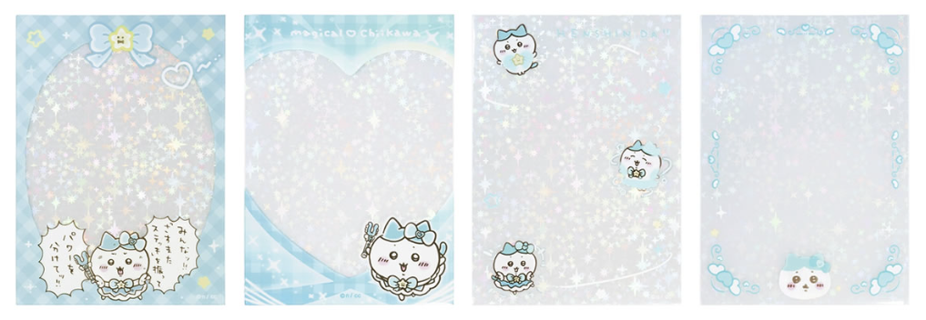 [Pre-order] "Chiikawa" Magical Chiikawa Bad Version Mini Photo Size Blink Blink Clear Sleeve - Hachiware